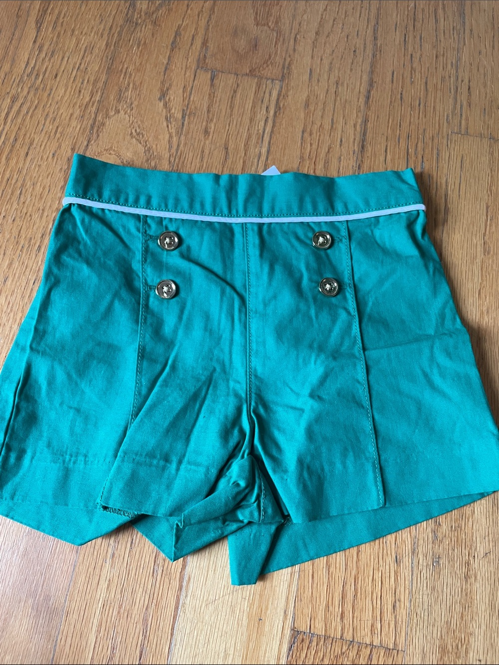 Janie and Jack green Sailor-Style Button Shorts
